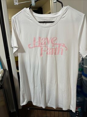 White Tee with have faith on front